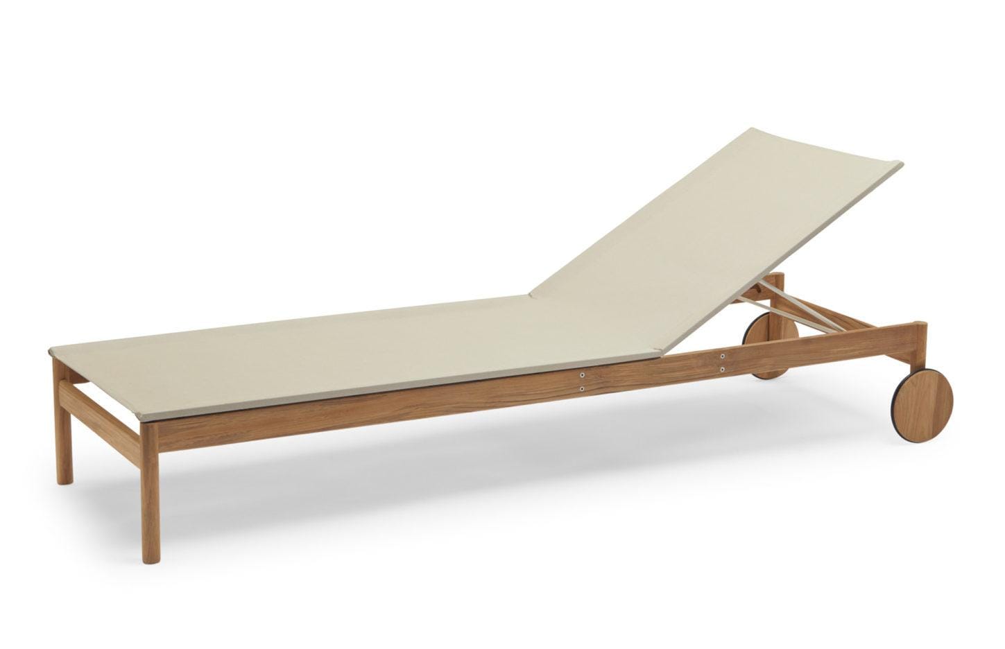Fritz Hansen PELAGUS -sunbed, sand/teak