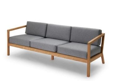 Fritz Hansen VIRKELYST 3-istuttava sohva, harmaa