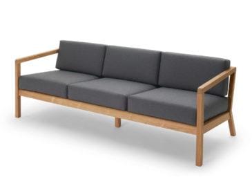 Fritz Hansen VIRKELYST 3-istuttava sohva, tummanharmaa