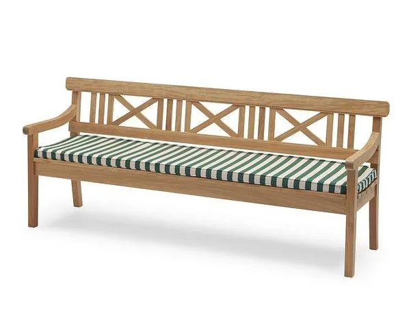 Fritz Hansen DRACHMANN -bench 209 cm with cushion, apricot/dark green