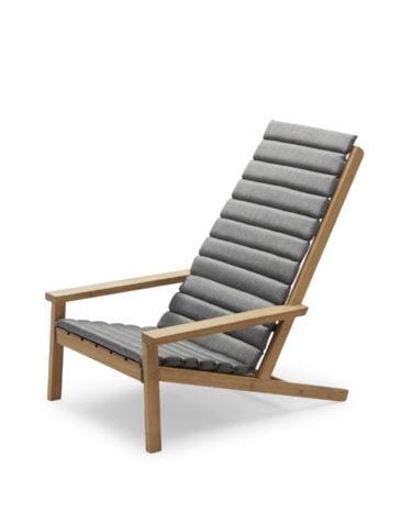 Fritz Hansen BETWEEN LINES -nojatuoli tyynyllä, harmaa
