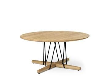 Carl Hansen E021 EMBRACE -pöytä, Ø80cm, öljytty tammi/musta