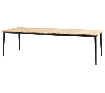 Cane-line CORE -ruokapöytä 274x90 cm, tummanharmaa/tiikki