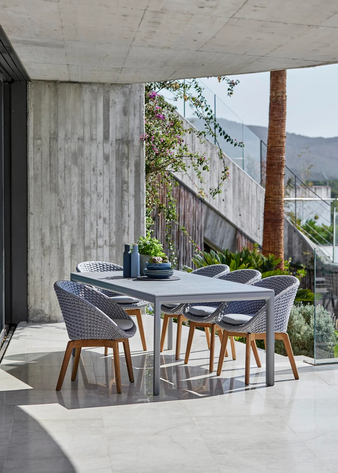 Cane-line PEACOCK -chair, light grey / teak - Image 2