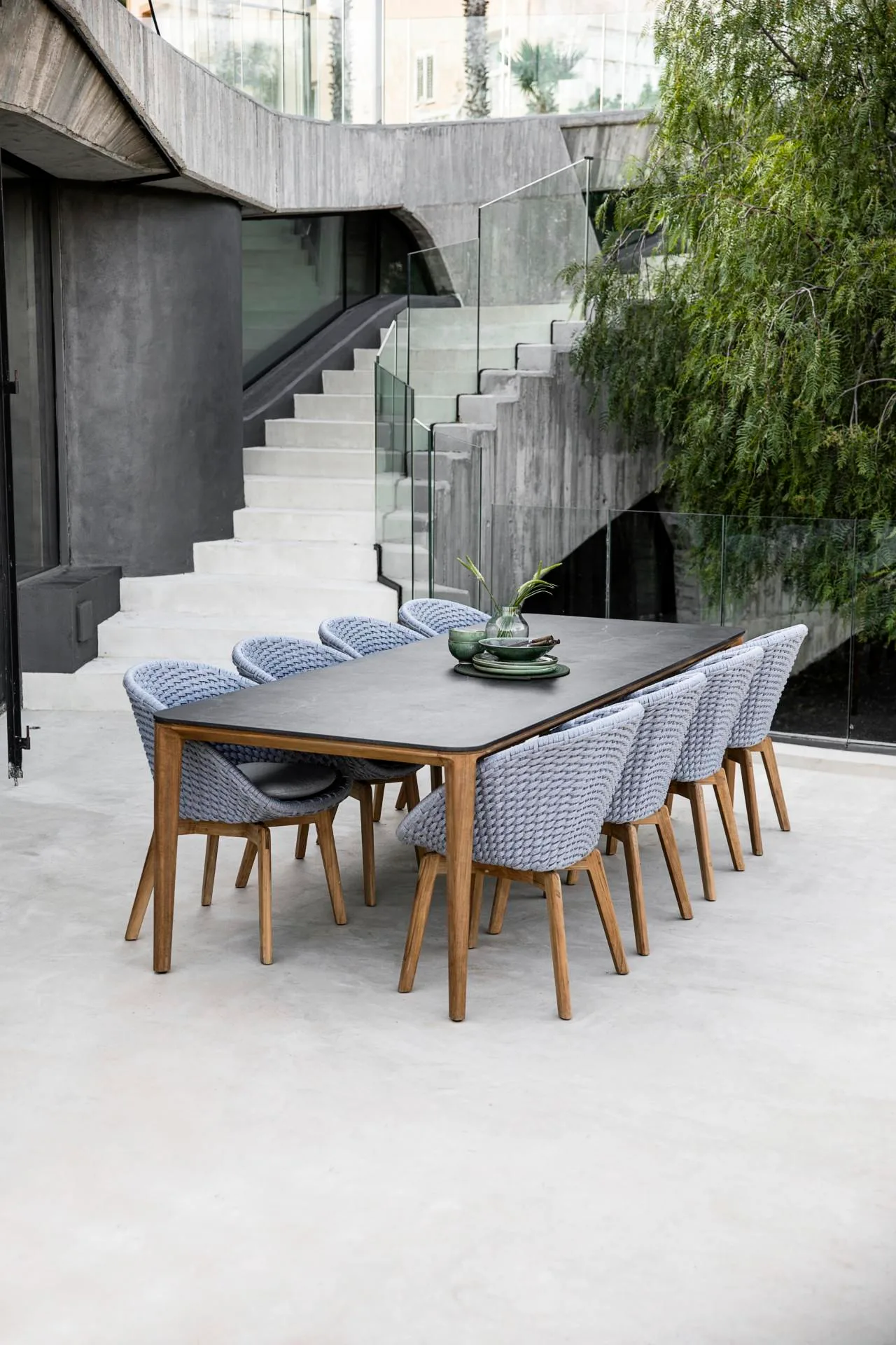 Cane-line PEACOCK -chair, light grey / teak - Image 3