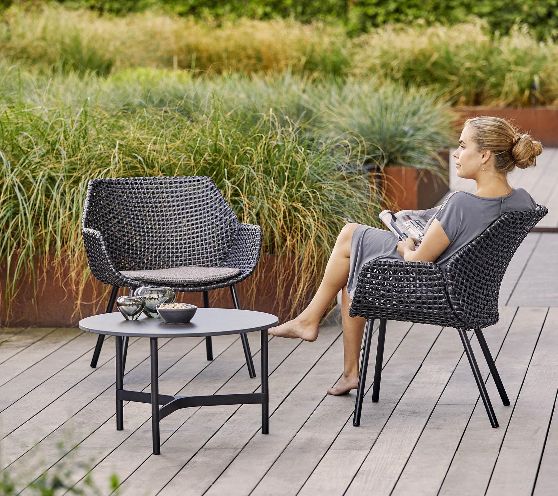 Cane-line VIBE -armchair with cushion, black - Image 4