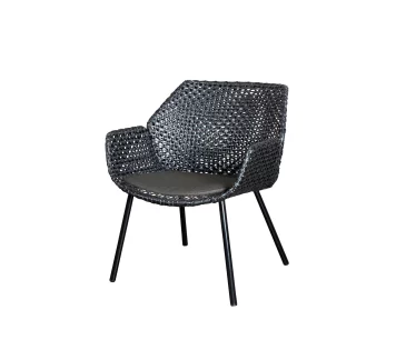 Cane-line VIBE -armchair with cushion, black