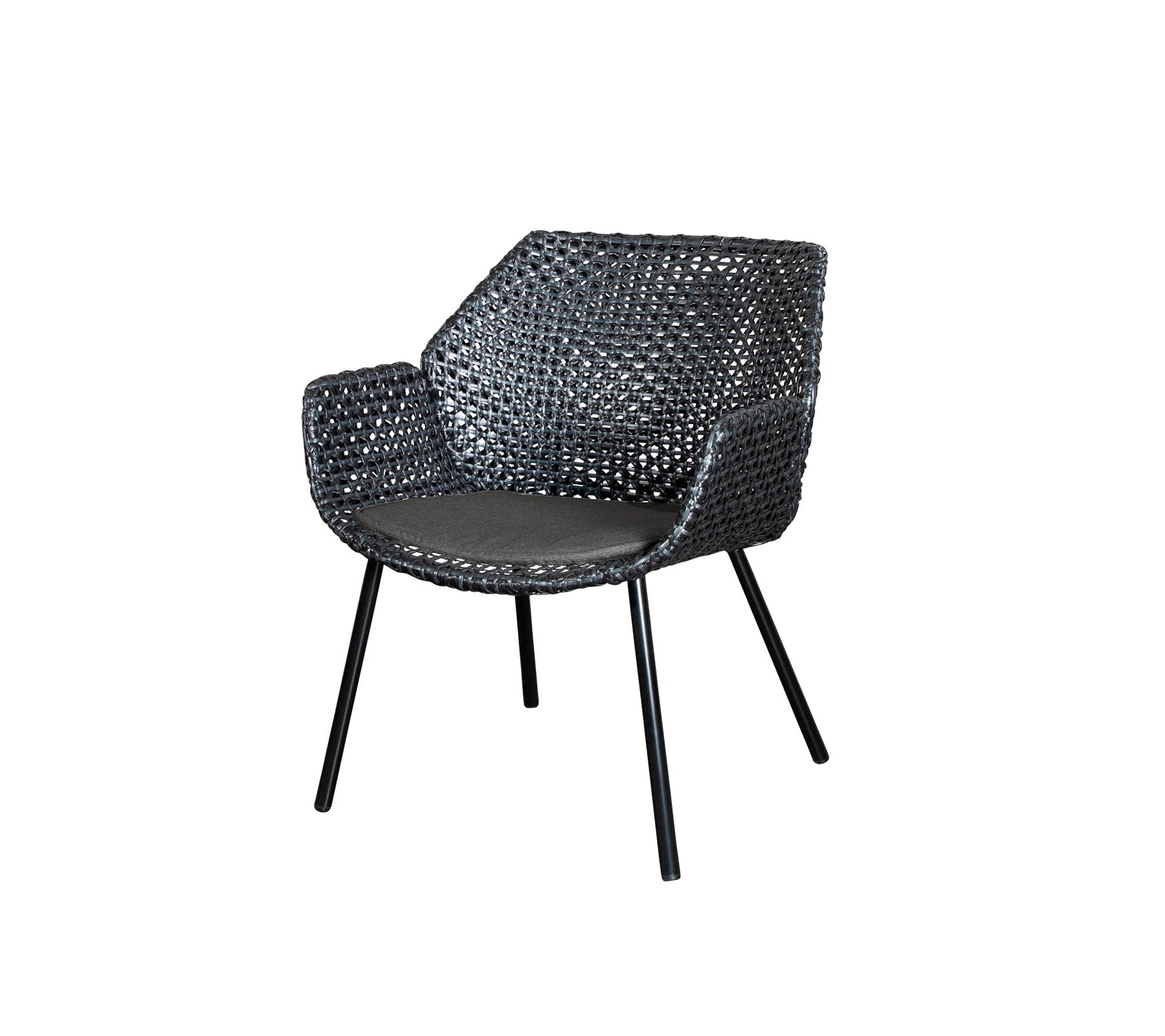 Cane-line VIBE -armchair with cushion, black