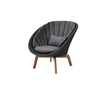 Cane-line PEACOCK -armchair, grey / dark grey / teak