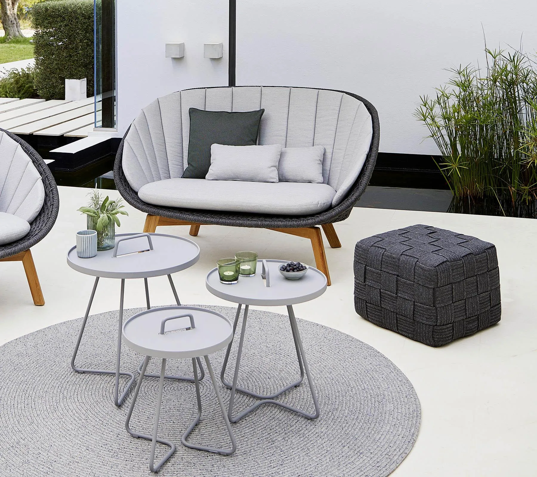 Cane-line CUBE -footstool, dark grey - Image 3