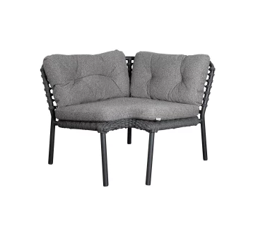Cane-line OCEAN -corner module with cushions, dark grey