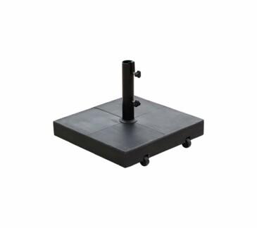 Cane-line parasol base with wheels, black