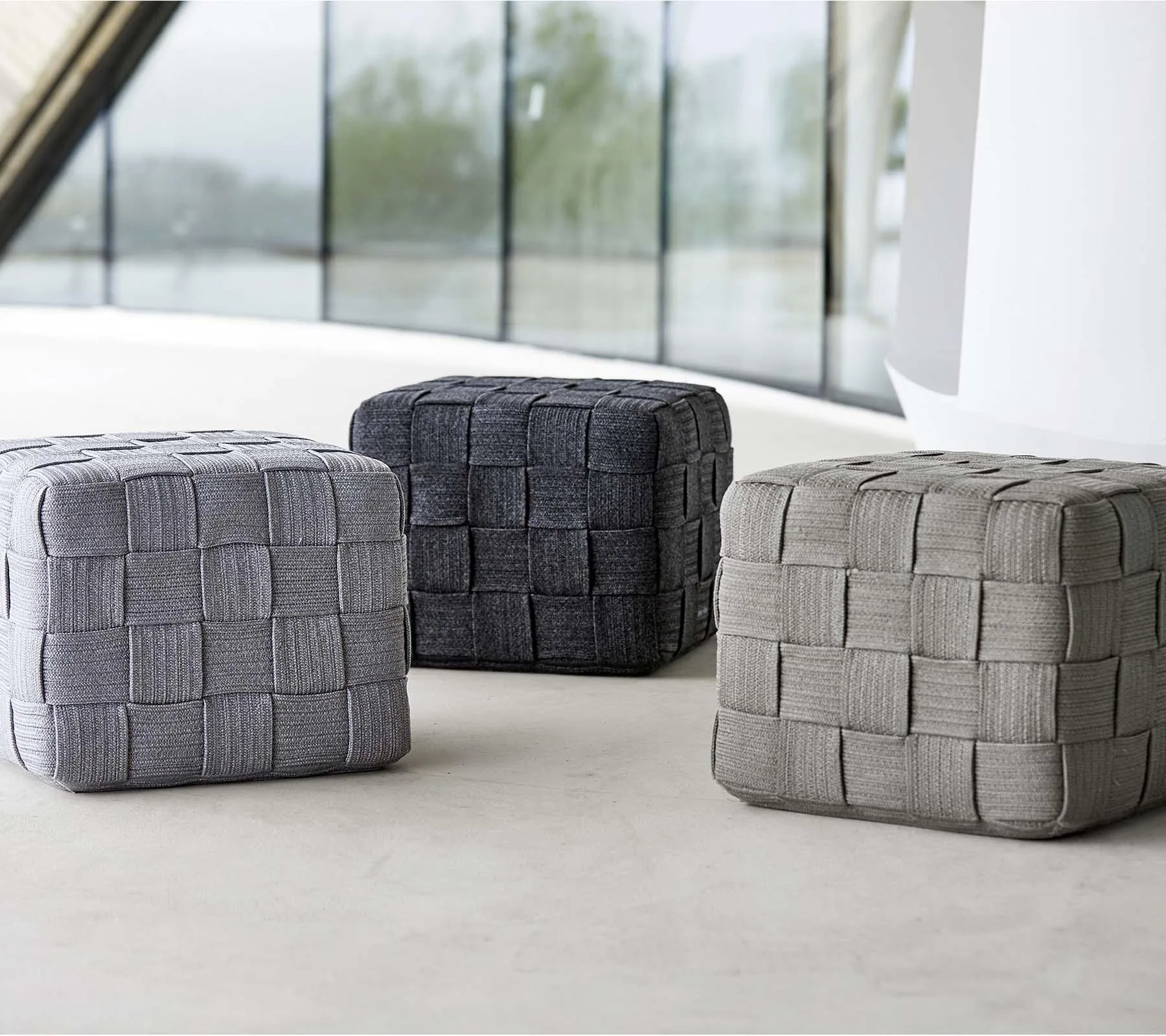 Cane-line CUBE -footstool, dark grey - Image 2