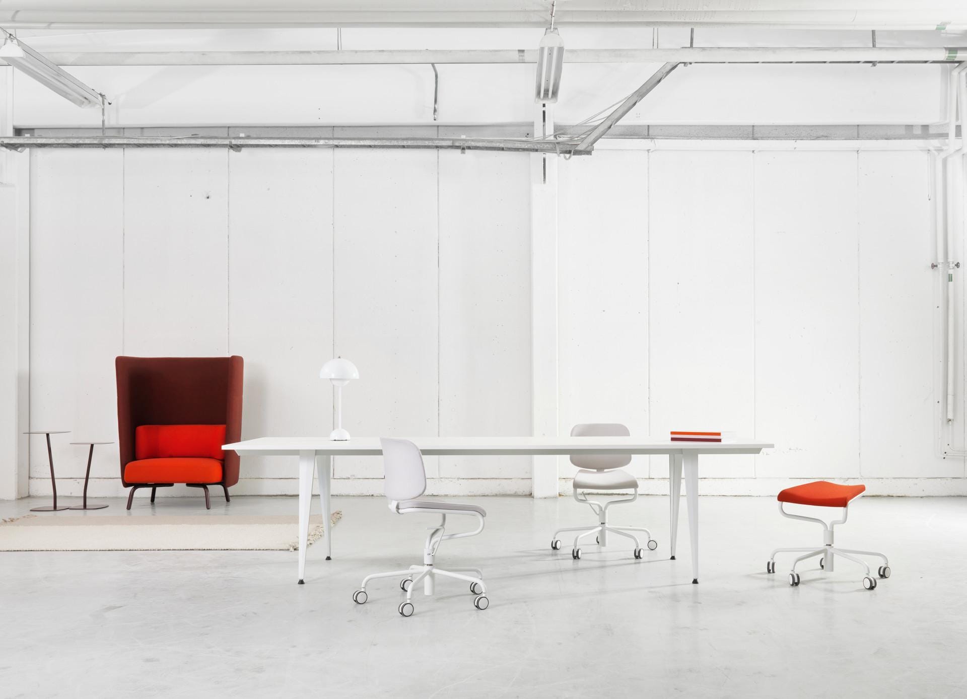Lammhults ATTACH -pöytä, 240x120 cm, valkoinen - Image 3
