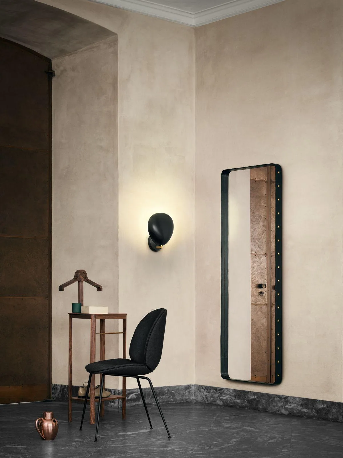 GUBI ADNET RECTANGULAR -peili, 70x180cm, musta - Image 2