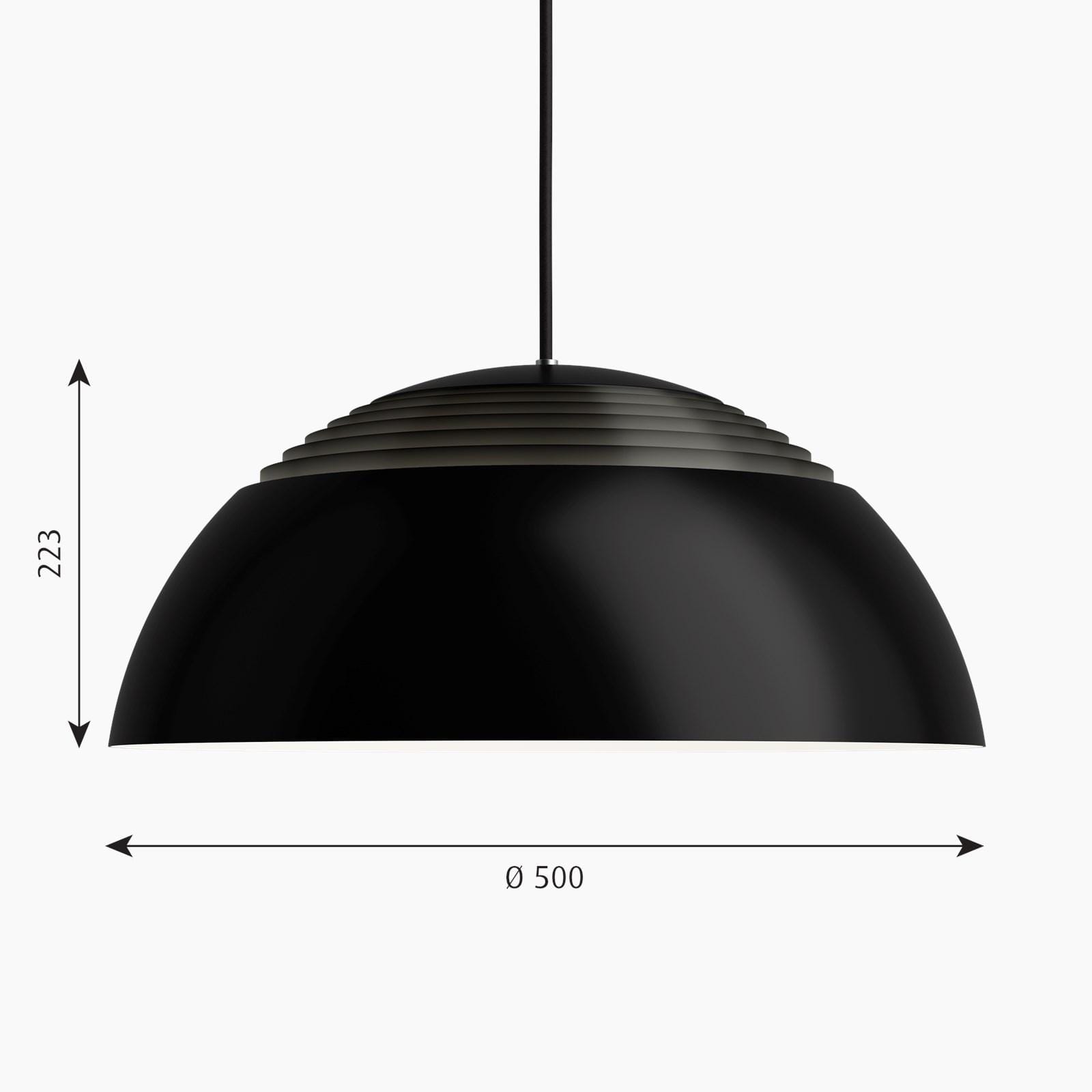 Louis Poulsen AJ ROYAL -riippuvalaisin, Ø500mm, musta - Image 2