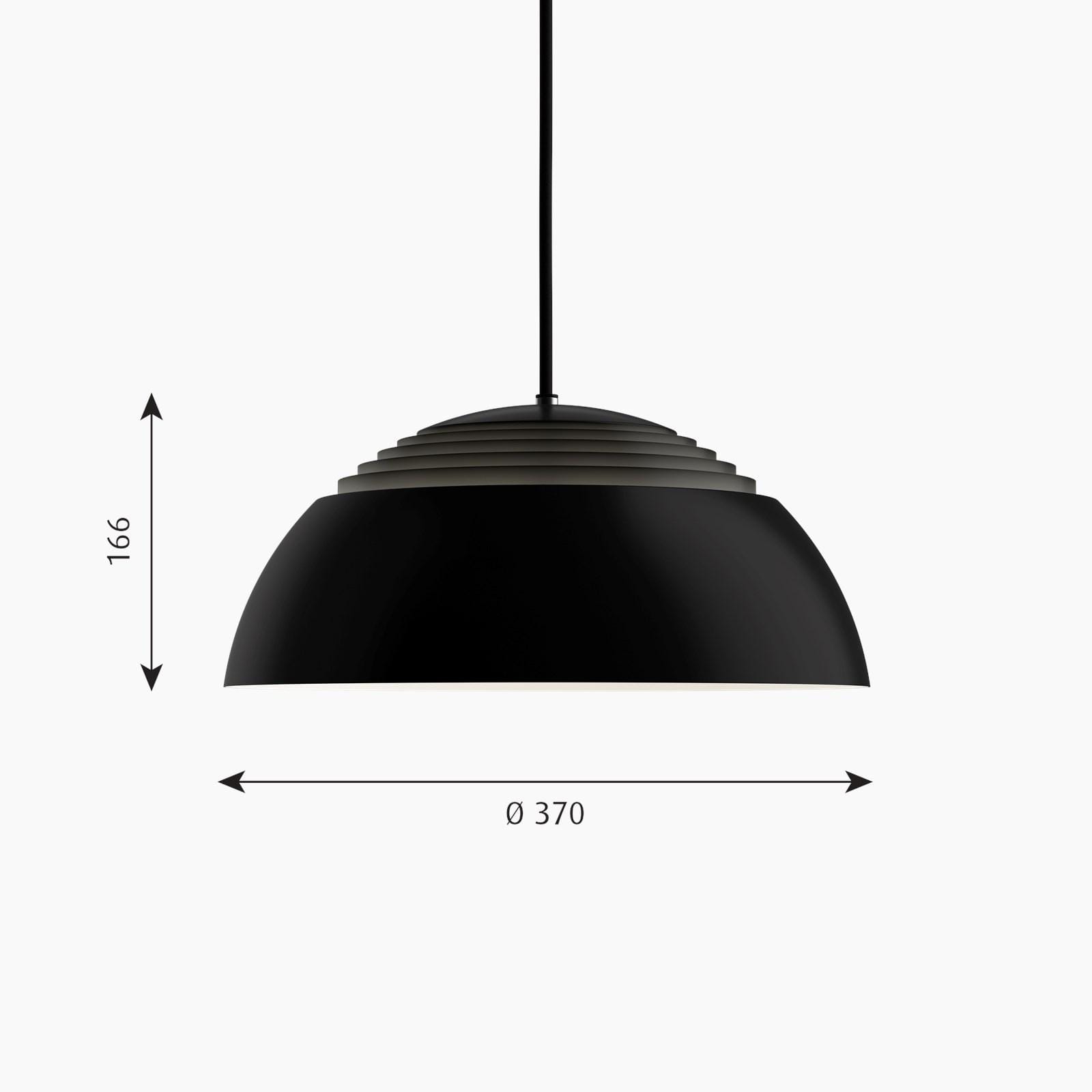 Louis Poulsen AJ ROYAL -riippuvalaisin, Ø370mm, musta - Image 2