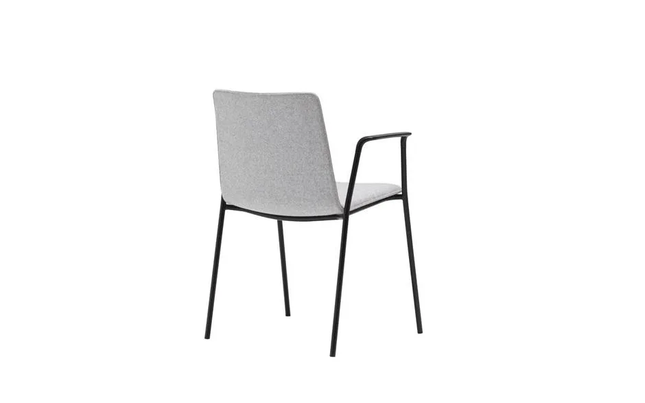 Andreu World FLEX HIGH BACK chair, grey/black SO1610 - Image 4