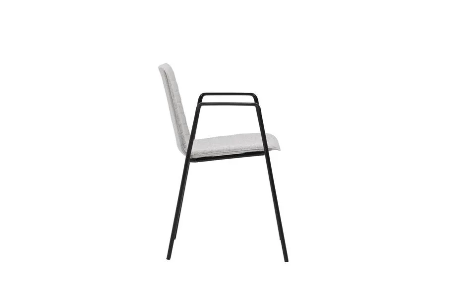 Andreu World FLEX HIGH BACK chair, grey/black SO1610 - Image 3