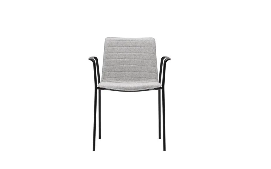 Andreu World FLEX HIGH BACK chair, grey/black SO1610 - Image 2
