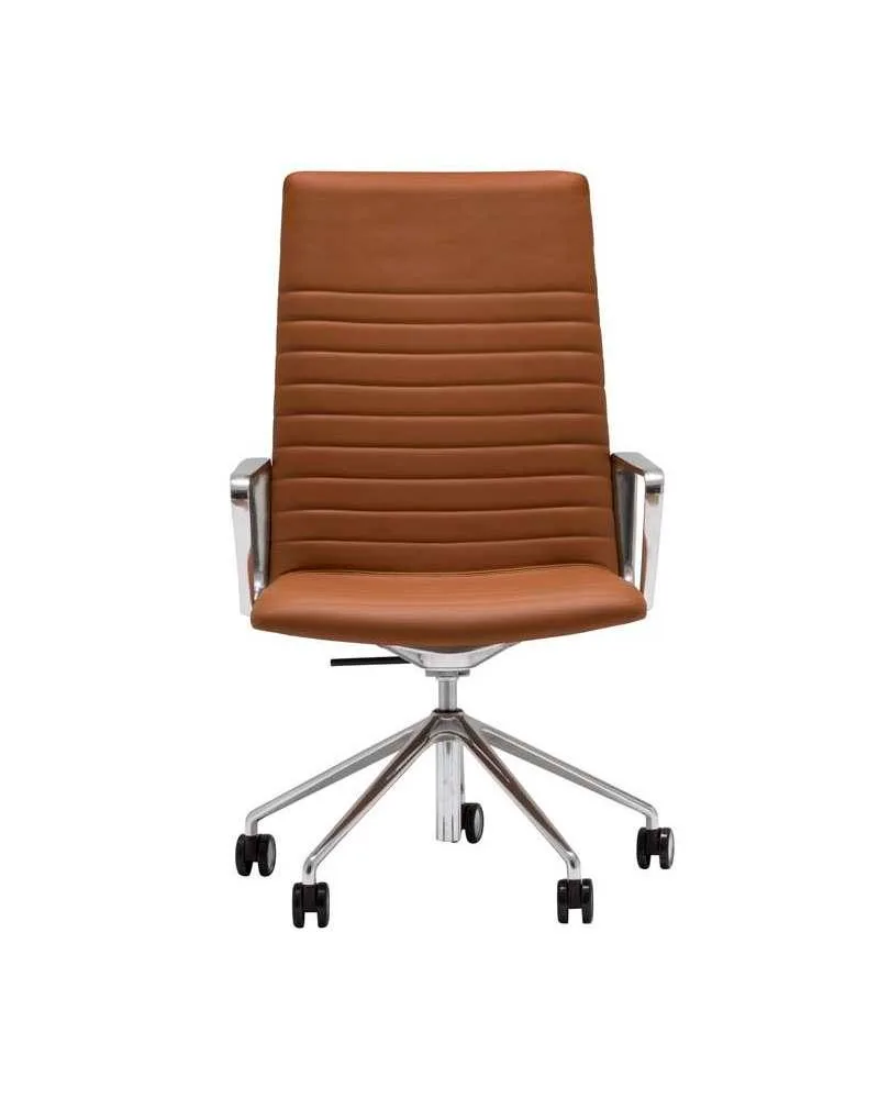 Andreu World FLEX EXECUTIVE -työtuoli, medium selkänoja, ruskea/pähkinä/alumiini SO1860 - Image 2