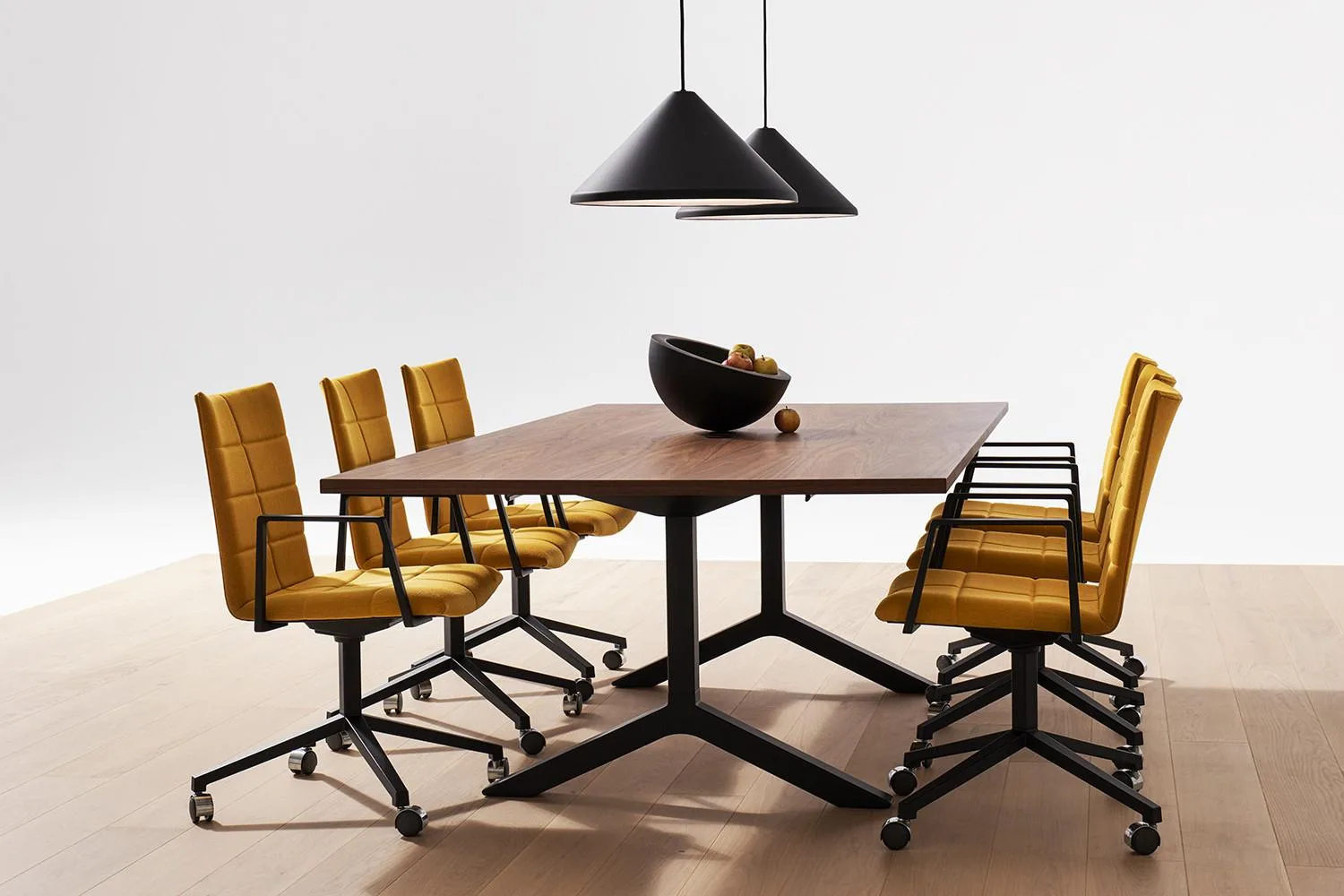 Lammhults ARCHAL office chair, black leather/aluminium - Image 4