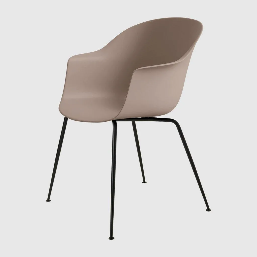 GUBI BAT dining chair, un-upholstered, beige/black