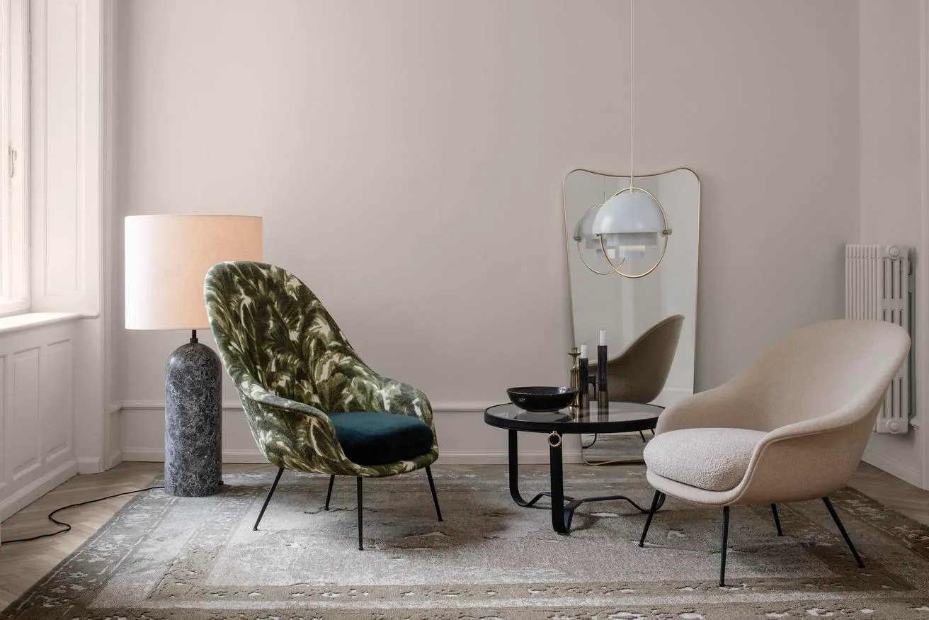 GUBI GRAVITY XL -floor lamp low, grey marble / canvas - Image 2