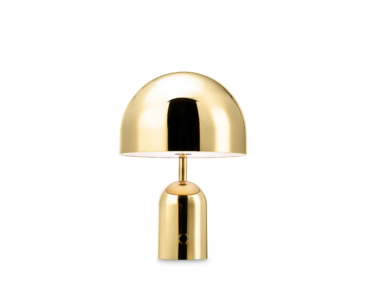 Tom Dixon BELL PORTABLE -pöytävalaisin, kultainen ABS-muovi