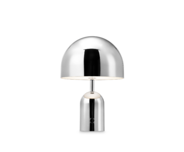 Tom Dixon BELL PORTABLE -pöytävalaisin, hopeinen ABS-muovi