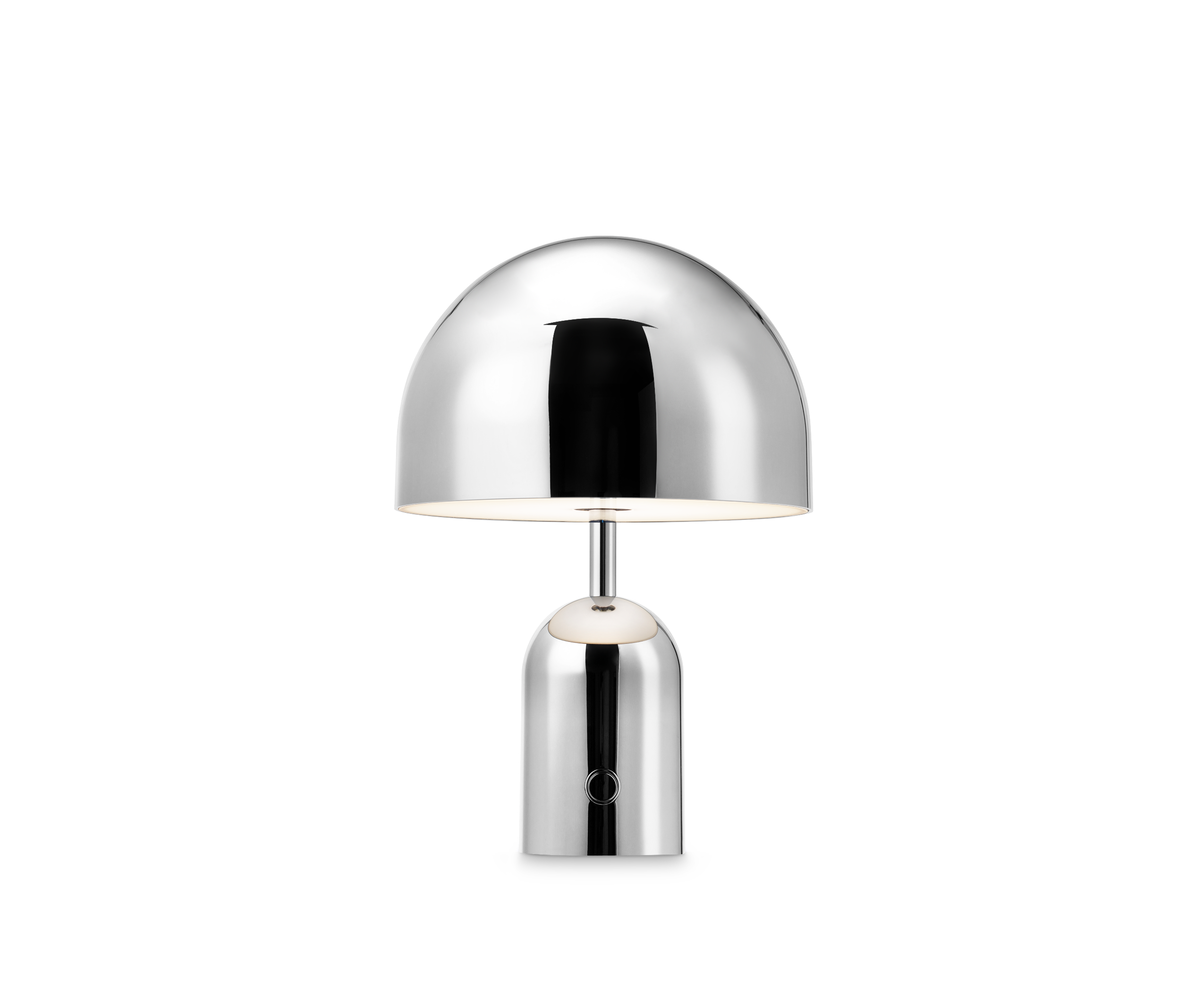 Tom Dixon BELL PORTABLE -pöytävalaisin, hopeinen ABS-muovi