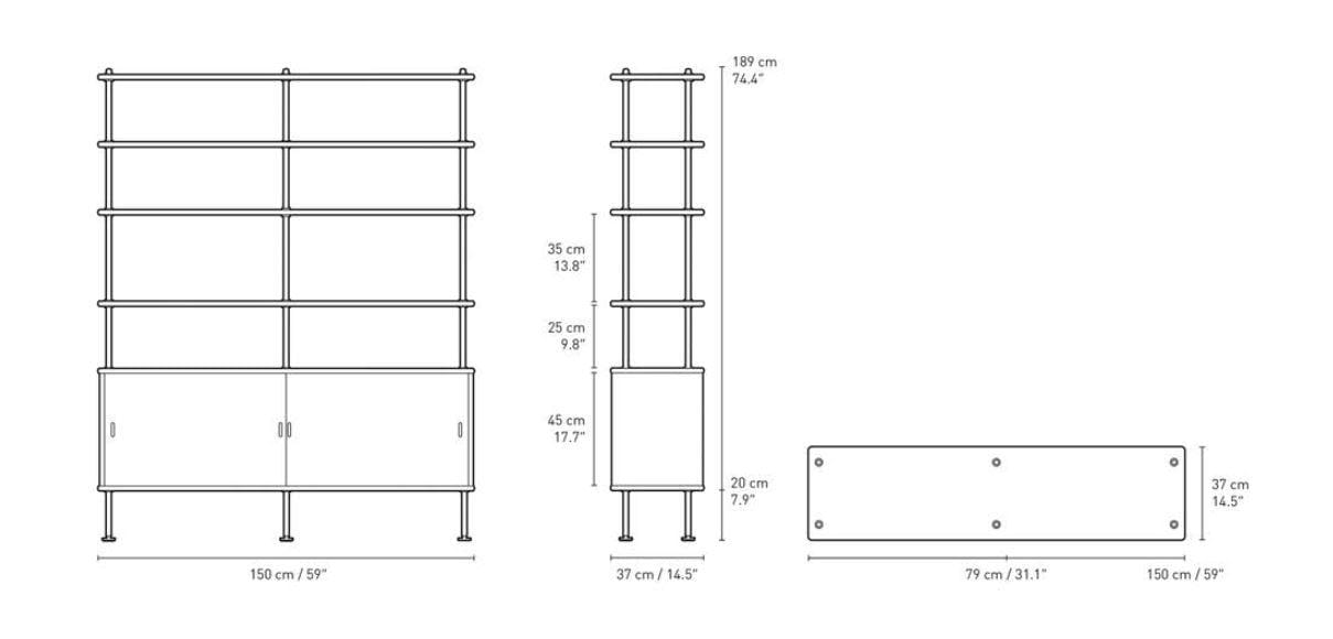 Carl Hansen BM0253 shelving system with cabinet, oiled walnut - Image 4