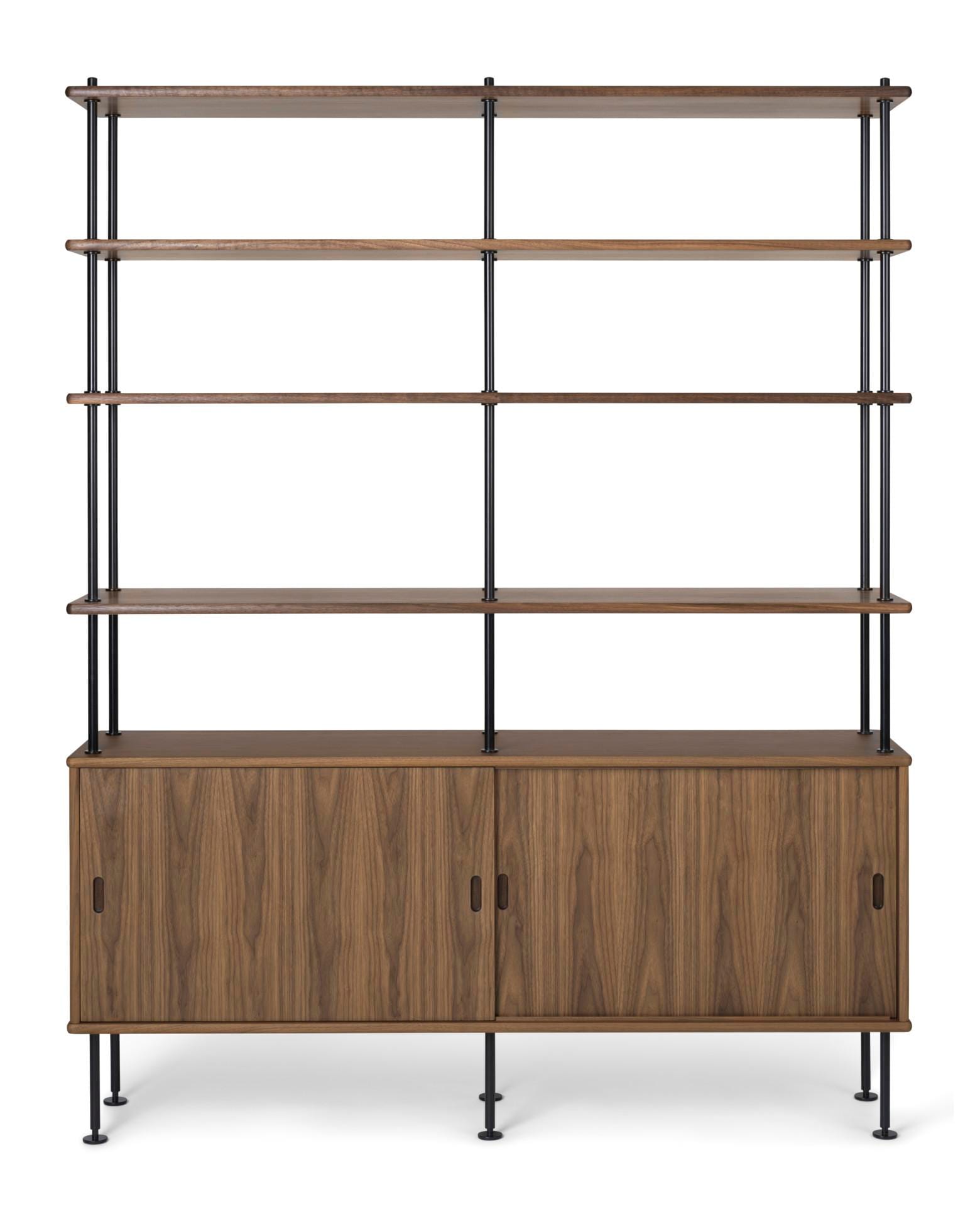 Carl Hansen BM0253 shelving system with cabinet, oiled walnut