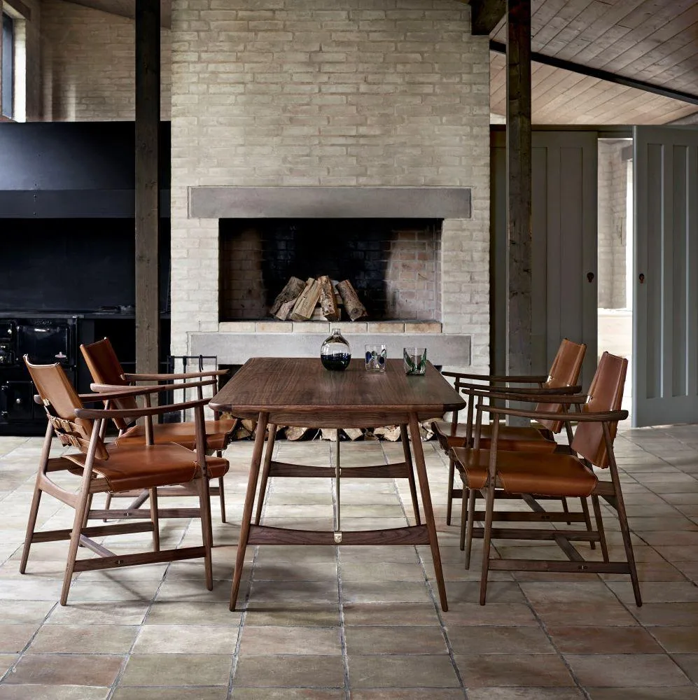 Carl Hansen BM1106 HUNTSMAN chair, oiled walnut / leather - Image 4