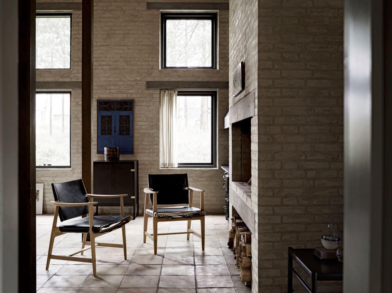 Carl Hansen BM1106 HUNTSMAN chair, white oiled oak / leather - Image 3