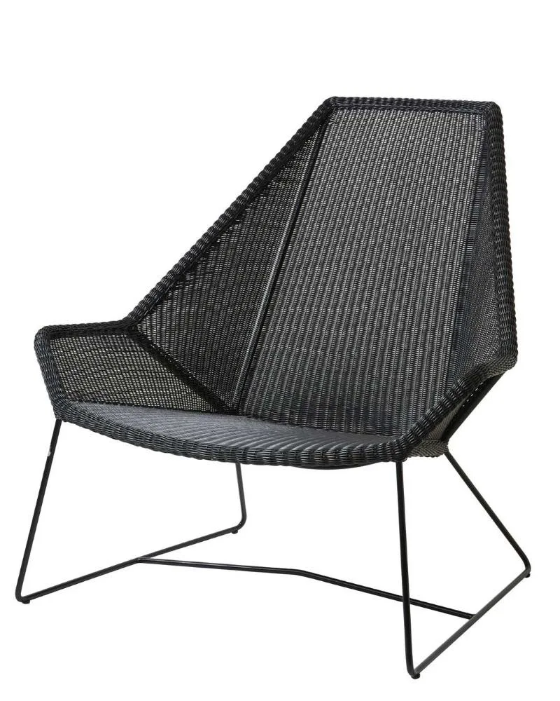 Cane-line BREEZE lounge chair, high back, black