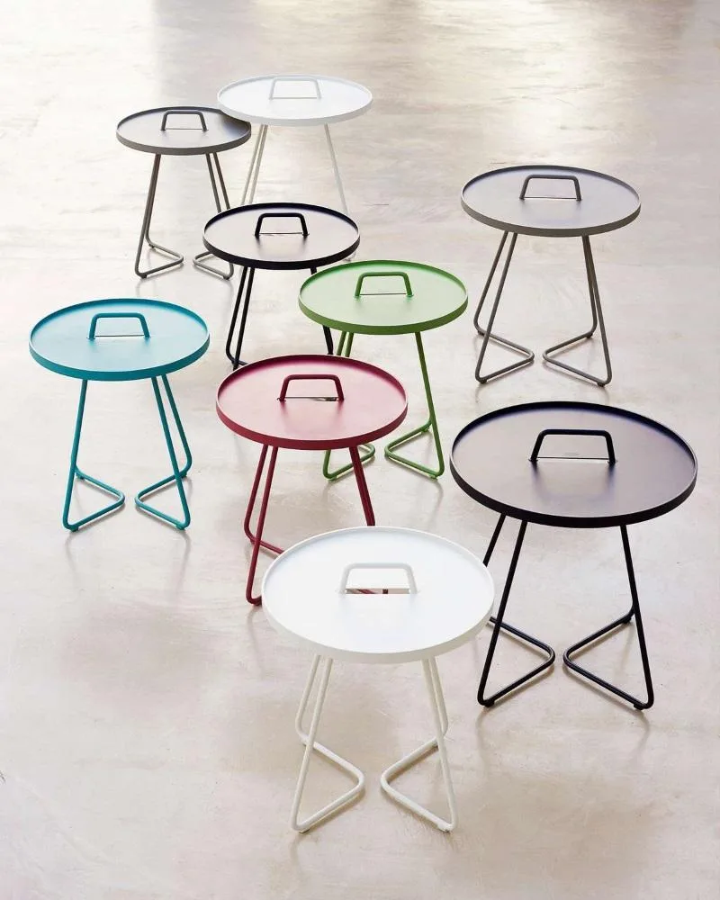 Cane-line ON-THE-MOVE side table, small, grey - Image 4