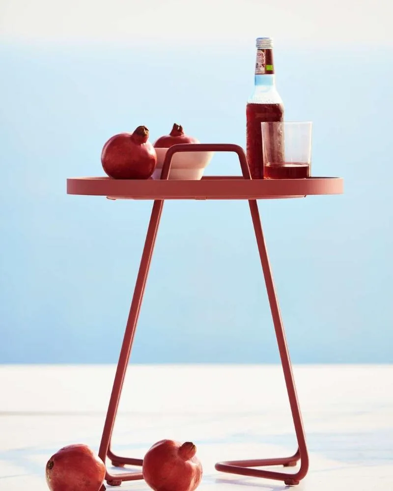 Cane-line ON-THE-MOVE side table, small, grey - Image 5