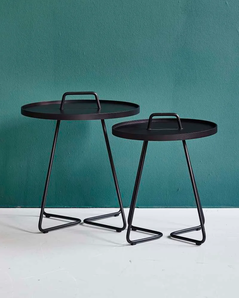 Cane-line ON-THE-MOVE side table, small, grey - Image 3