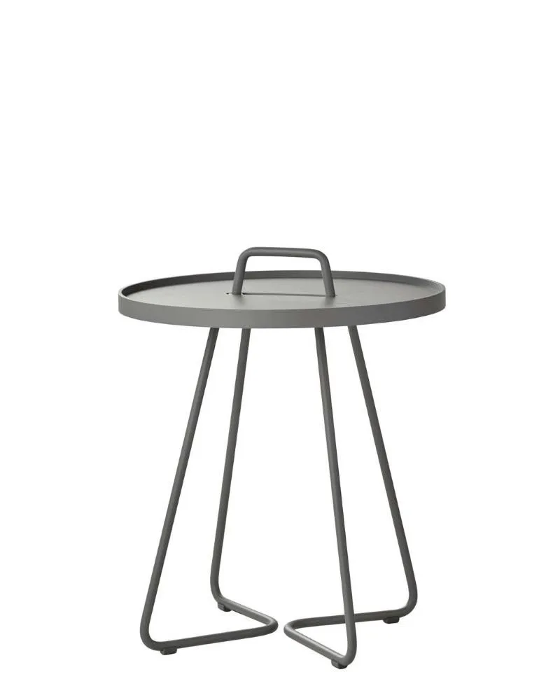 Cane-line ON-THE-MOVE side table, small, grey