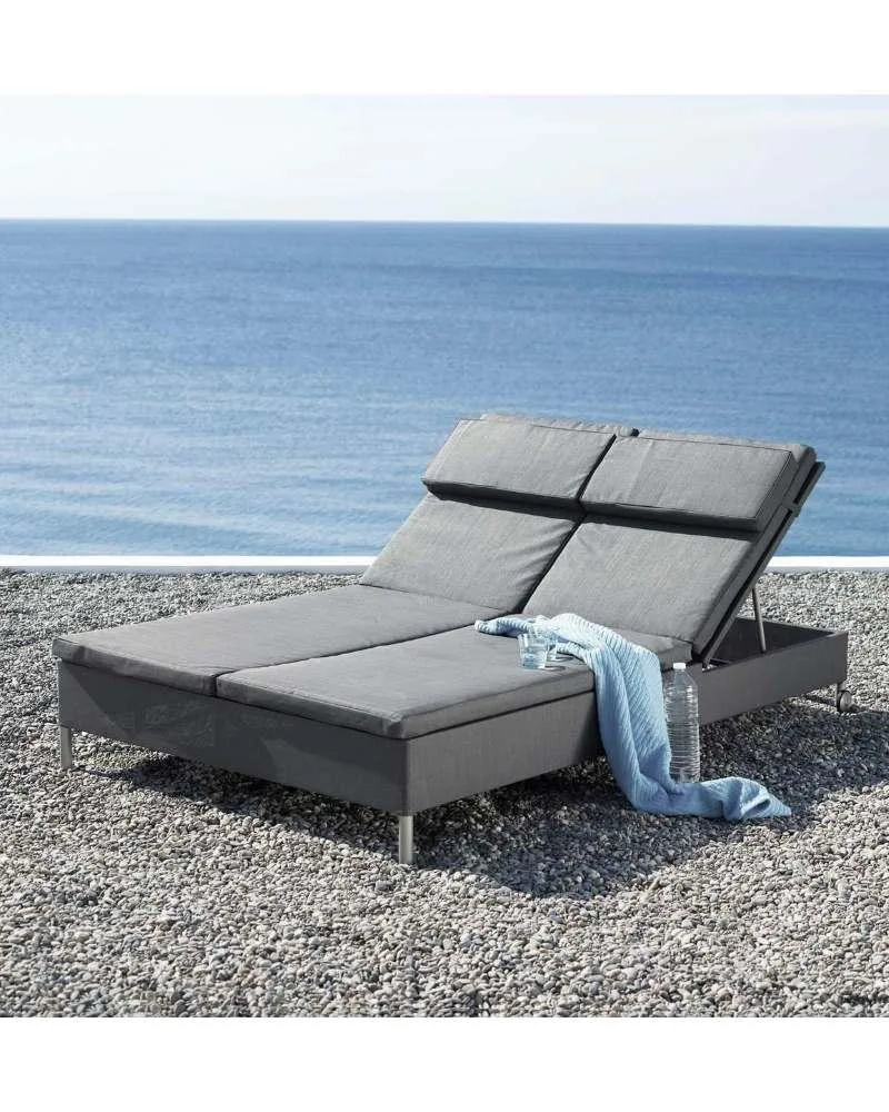 Cane-line REST sunbed, double, grey - Image 2