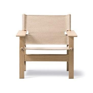Fredericia THE CANVAS CHAIR -nojatuoli, luonnonväri/saippuoitu tammi