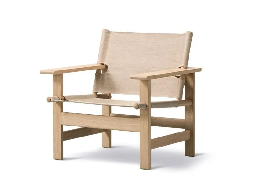 Fredericia CANVAS armchair, natural canvas / soaped oak - Image 2