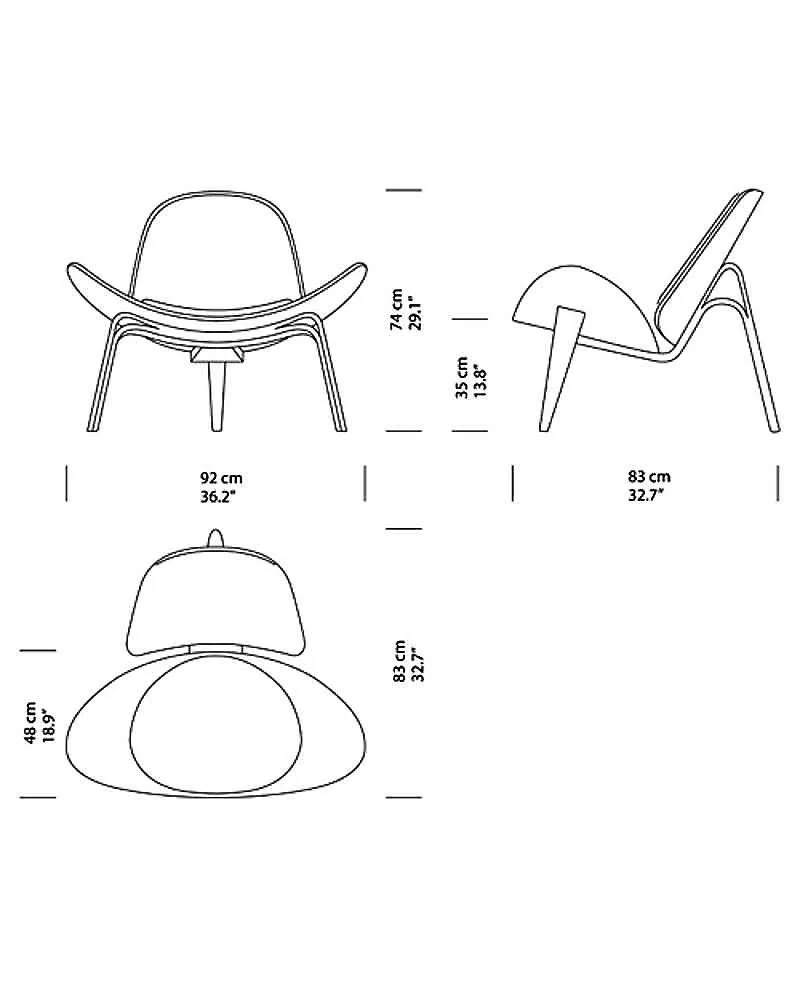 Carl Hansen CH07 chair, lacquered oak/black leather - Image 7