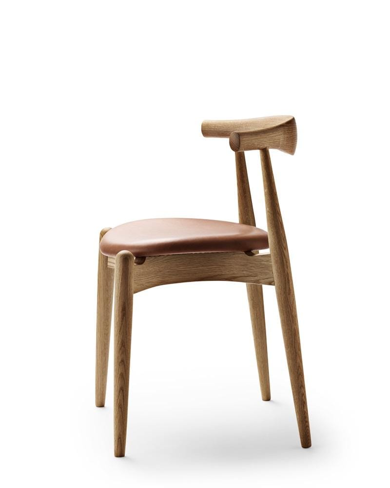 Carl Hansen CH20 -tuoli, öljytty tammi/ruskea nahka - Image 2