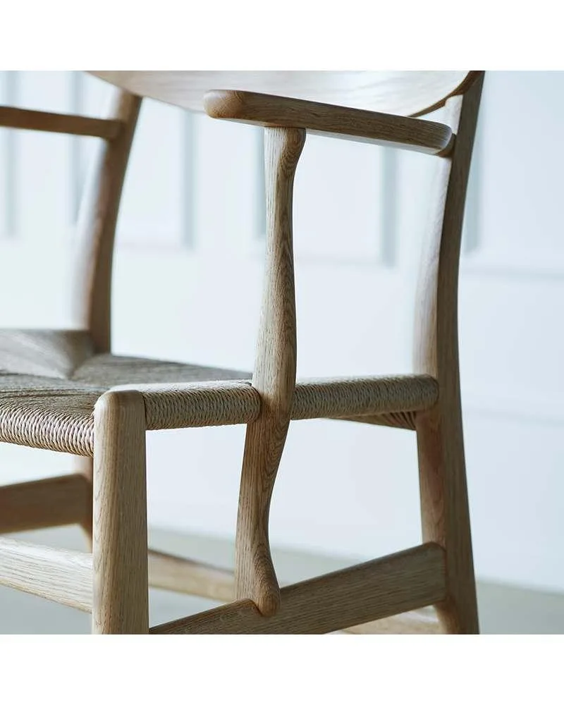 Carl Hansen CH26 chair, oiled oak / natural paper cord - Image 3