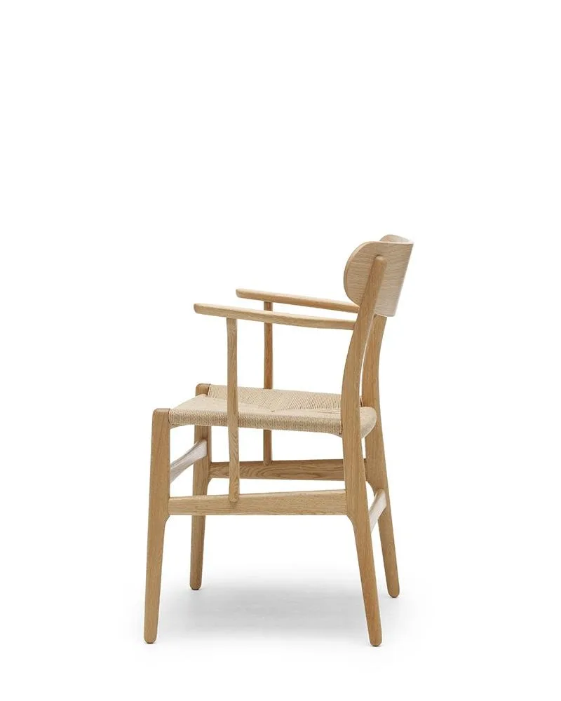 Carl Hansen CH26 chair, oiled oak / natural paper cord - Image 2