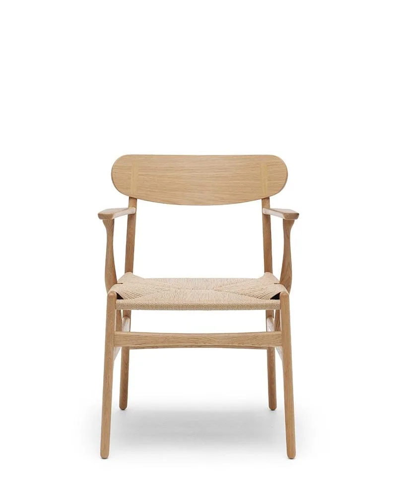 Carl Hansen CH26 chair, oiled oak / natural paper cord