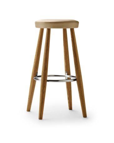 Carl Hansen CH56 -baarituoli, öljytty tammi/nahkaverhoilu