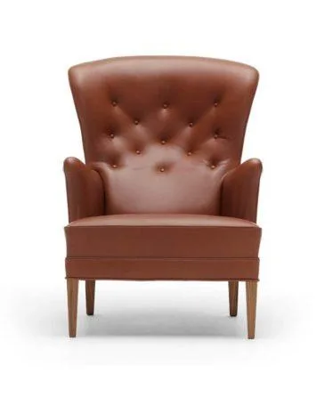Carl Hansen FH419 HERITAGE -nojatuoli, ruskea nahka/öljytty pähkinä